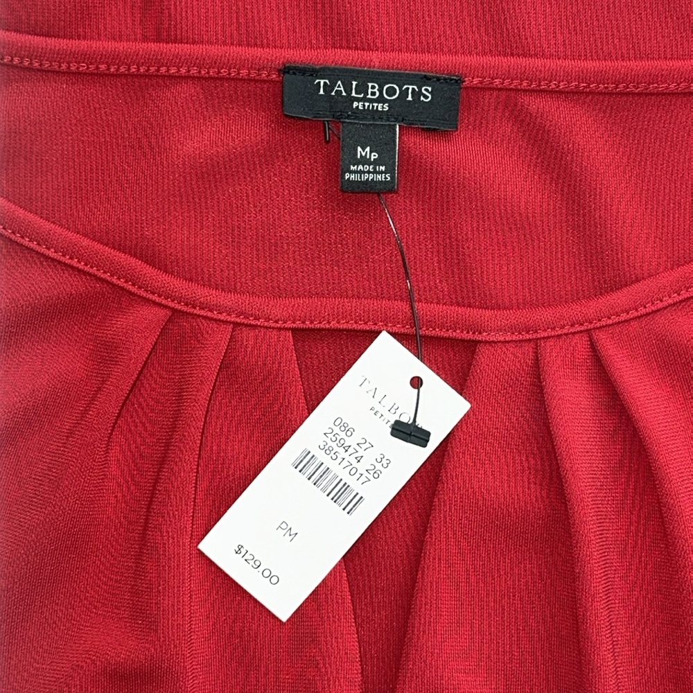 Talbots Red Long Sleeve Dress - Picture 9 of 11
